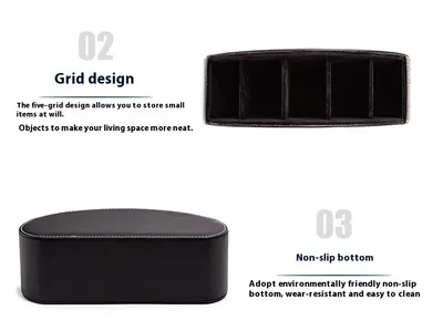 Household Supplies Remote Control Storage Box Of Leather