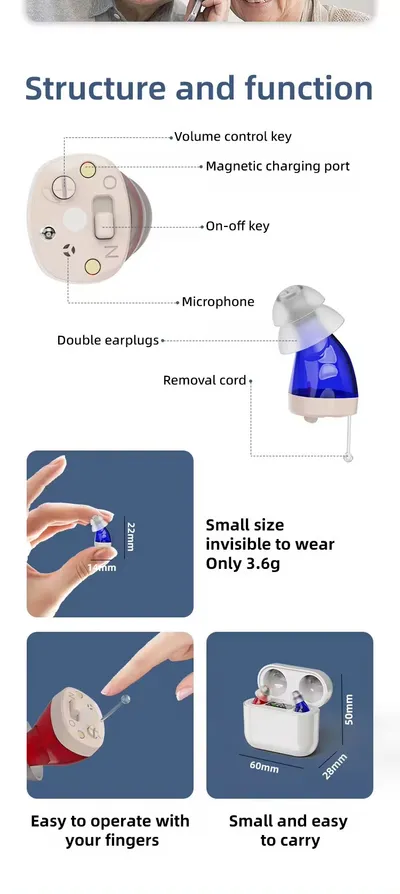 Cross-border Within The Ear Elderly Digital Hearing Aid Sound Amplifier Sound Collector Mobile Charging Warehouse
