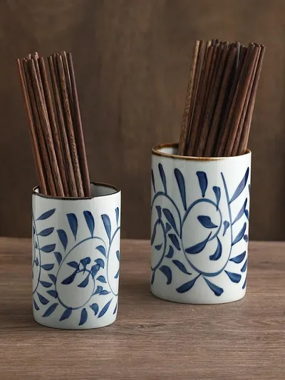 Ceramic Straight Drain Multifunctional Commercial Chopsticks Holder