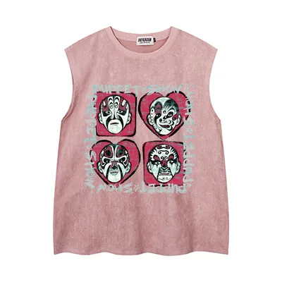 Face Changing Mask Casual Vest Men