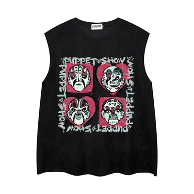 Face Changing Mask Casual Vest Men