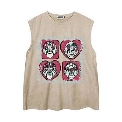 Face Changing Mask Casual Vest Men