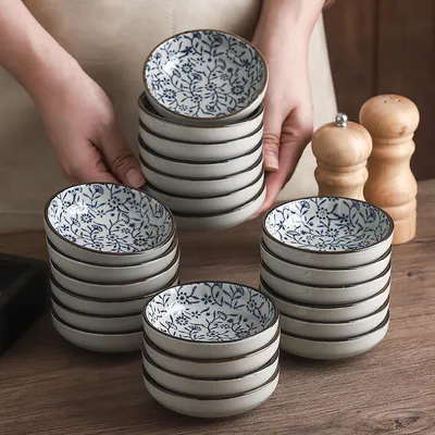Ceramic Chinese Household Cold Dish Pickles Small Round Dish