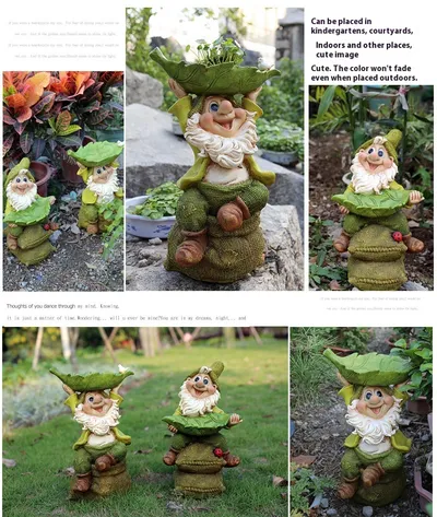 New Outdoor Garden Courtyard Decoration Gardening Decorative Creative Flower Pot Feeder Resin Crafts
