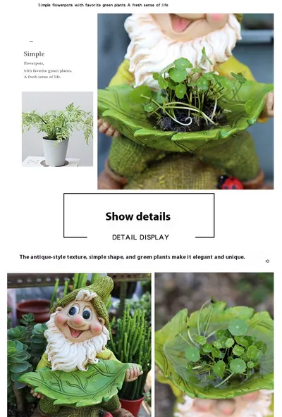 New Outdoor Garden Courtyard Decoration Gardening Decorative Creative Flower Pot Feeder Resin Crafts