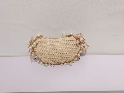 Summer Seaside Holiday Pearl Conch Straw Bag