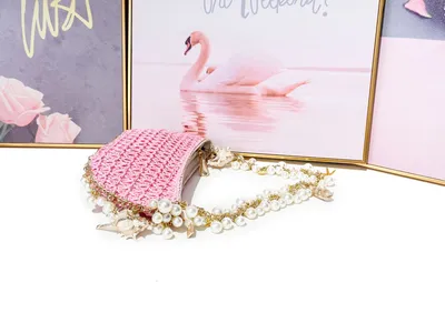 Summer Seaside Holiday Pearl Conch Straw Bag