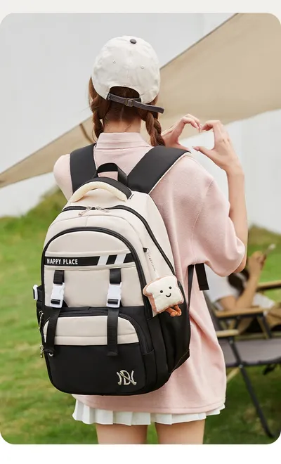 Minimalist Preppy Style Stain-resistant Schoolbag