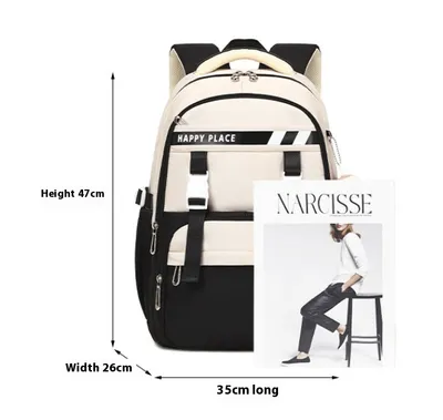 Minimalist Preppy Style Stain-resistant Schoolbag