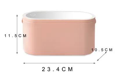 Storage Box LED Makeup Mirror Portable Portable Travel Makeup Organizer Carrying Box With Mirror LED