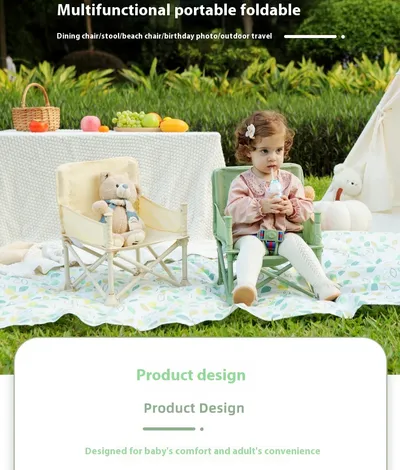 Baby Picnic Chair Outdoor Beach Camping Stool Portable Folding Photography Learning Seaside Dining Table