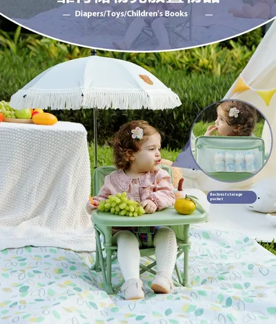 Baby Picnic Chair Outdoor Beach Camping Stool Portable Folding Photography Learning Seaside Dining Table