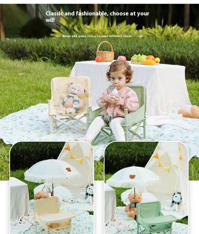 Baby Picnic Chair Outdoor Beach Camping Stool Portable Folding Photography Learning Seaside Dining Table