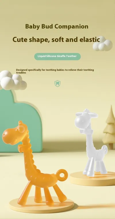 Baby Liquid Giraffe Teether Safe Silicone Nano Molar Rod