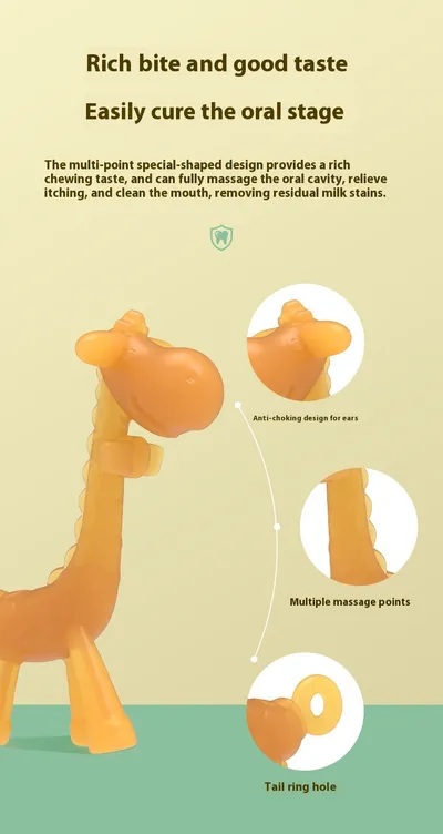 Baby Liquid Giraffe Teether Safe Silicone Nano Molar Rod