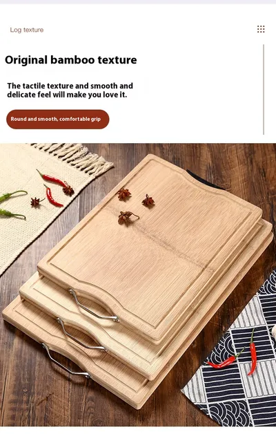 Household Whole-bamboo Chopping Block Cutting Board