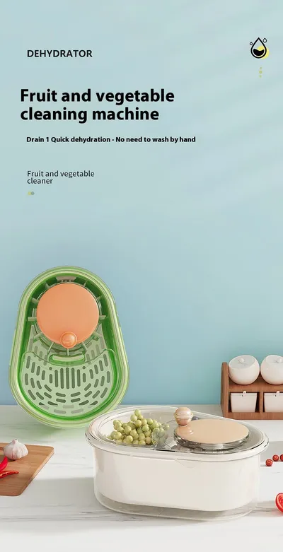 Drain Basket Household Fruit And Vegetable Washing Machine For Removing Agricultural Residues