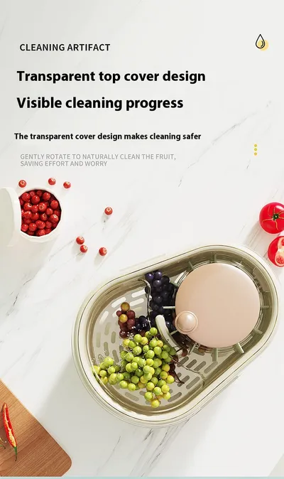 Drain Basket Household Fruit And Vegetable Washing Machine For Removing Agricultural Residues