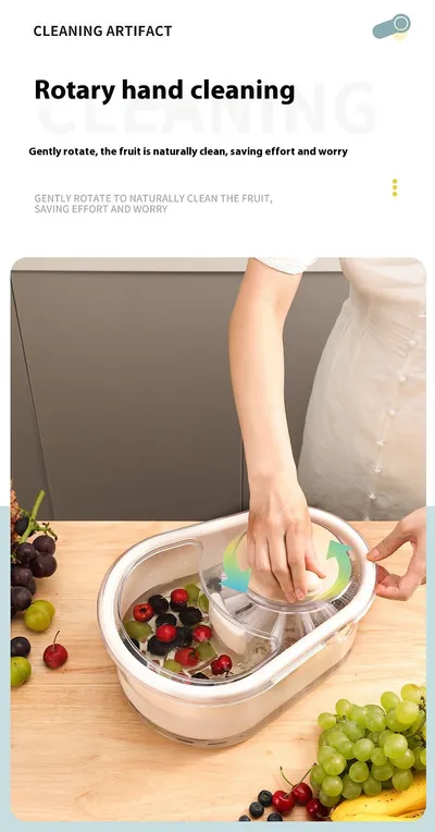 Drain Basket Household Fruit And Vegetable Washing Machine For Removing Agricultural Residues