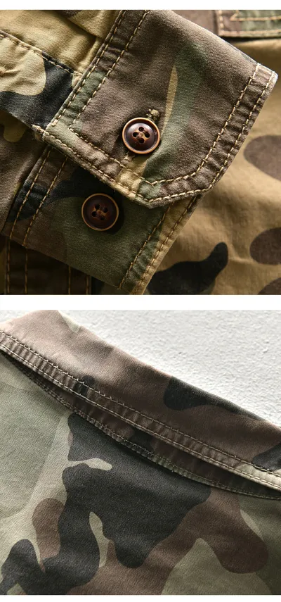American Camouflage Workwear Shirt Street Fashion