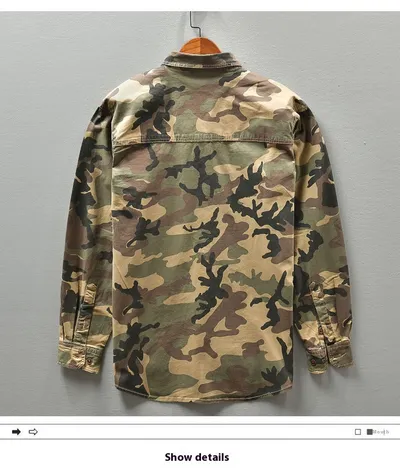 American Camouflage Workwear Shirt Street Fashion