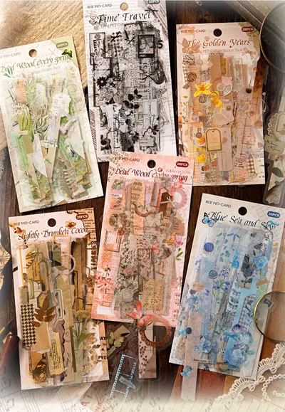 Mocard Long PET Stickers Paper Room Laboratory Series Vintage Plant Flowers Notebook DIY Decorative Materials