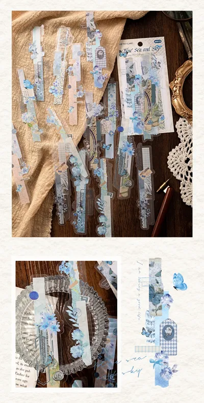Mocard Long PET Stickers Paper Room Laboratory Series Vintage Plant Flowers Notebook DIY Decorative Materials