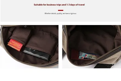 Fashion Men's Retro Canvas Out Luggage Business Travel Handbag