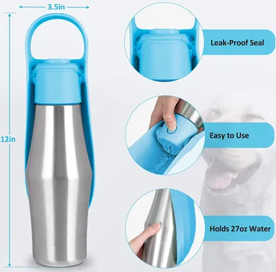 New Portable Pet Dog Water Bottle Soft Silicone Leaf Design For Dog Pets Outdoor Travel Drinking Bowls Water Dispenser
