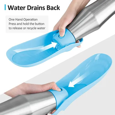 New Portable Pet Dog Water Bottle Soft Silicone Leaf Design For Dog Pets Outdoor Travel Drinking Bowls Water Dispenser