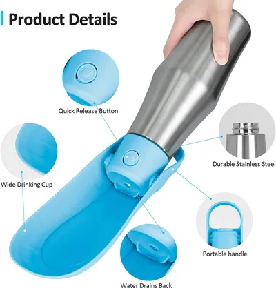 New Portable Pet Dog Water Bottle Soft Silicone Leaf Design For Dog Pets Outdoor Travel Drinking Bowls Water Dispenser