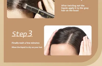 Disposable Hair Dyeing Black Emergency Hair Color Touch-up Stick Plants Do Not Hurt Hair Temporary Hair Color Pen