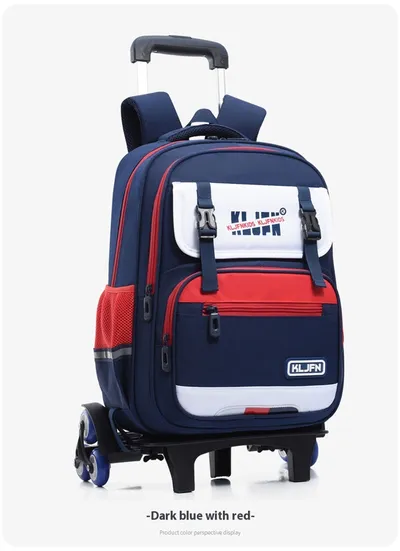 Children's Trolley Lightweight Shoulder Pad Wear-resistant Large Capacity Spine Protection Backpack Waterproof