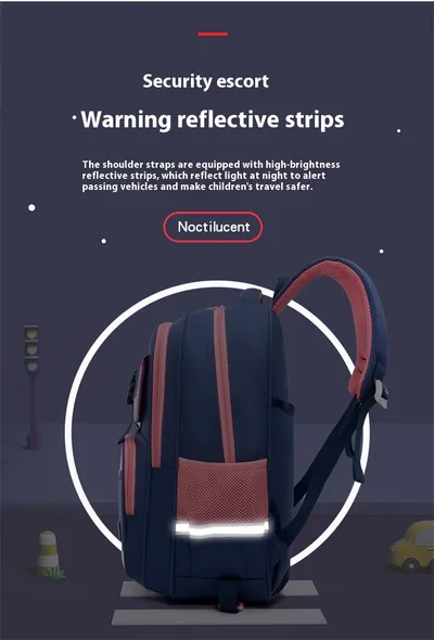 Children's Trolley Lightweight Shoulder Pad Wear-resistant Large Capacity Spine Protection Backpack Waterproof