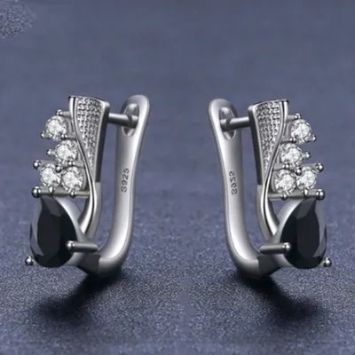 Korean Style Creative Drop-shaped Earrings Micro Rhinestone