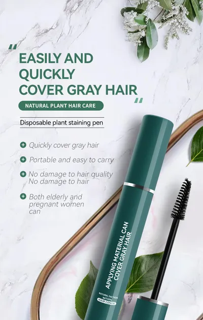 Hair Color Pen Covering Gray Hair Color Supplement Brush Black Hair Stick No Stimulation Temporary Hair Dye