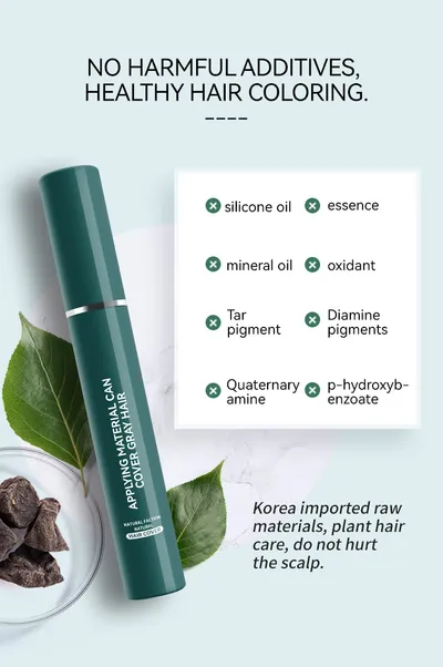 Hair Color Pen Covering Gray Hair Color Supplement Brush Black Hair Stick No Stimulation Temporary Hair Dye