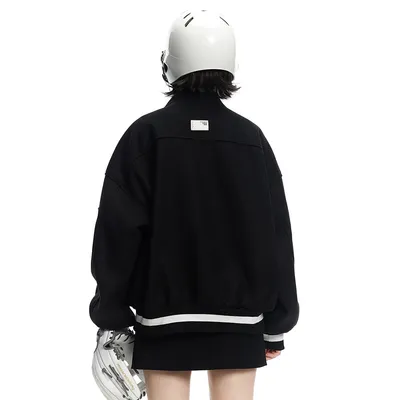 Handwritten Letter Embroidery Jacket Men