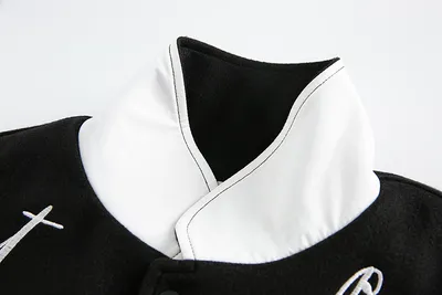 Handwritten Letter Embroidery Jacket Men