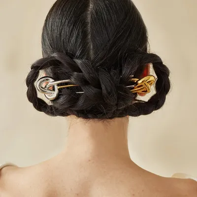 European And American Hair Clasp Simple Tie Up The Hair Elegant 18K Gold Stainless Steel Hairpin