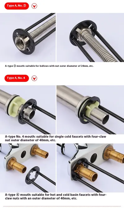 Multifunctional Kitchen And Bathroom Wrench Sink Faucet Four Claw Base 4 Points 6 Points Angle Valve Nut