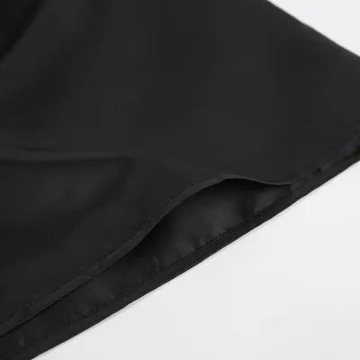 All-match Black Silk-like Draping Skirt