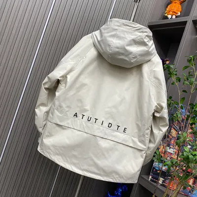 Workwear Hooded Loose Coat Men