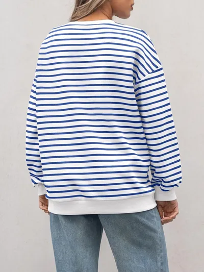 Cross Border TK Amazon Hot Oversized Loose Casual Striped Bathroom