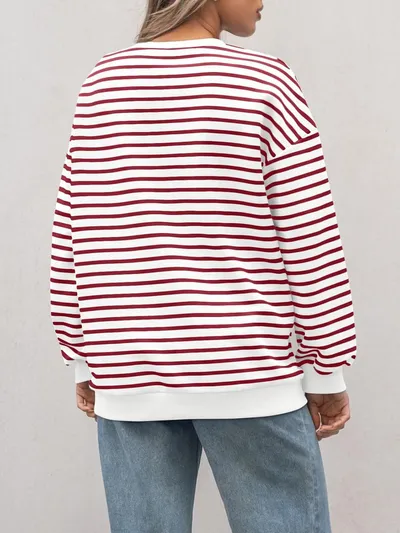 Cross Border TK Amazon Hot Oversized Loose Casual Striped Bathroom