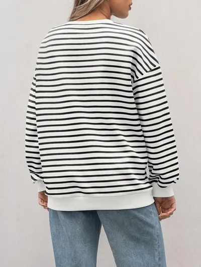 Cross Border TK Amazon Hot Oversized Loose Casual Striped Bathroom