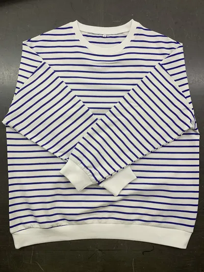 Cross Border TK Amazon Hot Oversized Loose Casual Striped Bathroom