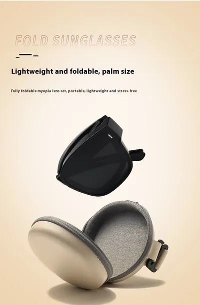 Foldable Set Of Glasses Polarized Sunglasses Simplicity One Mirror Two Use