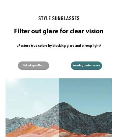 Foldable Set Of Glasses Polarized Sunglasses Simplicity One Mirror Two Use