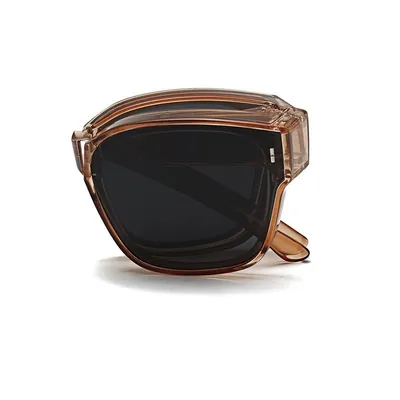 Foldable Set Of Glasses Polarized Sunglasses Simplicity One Mirror Two Use